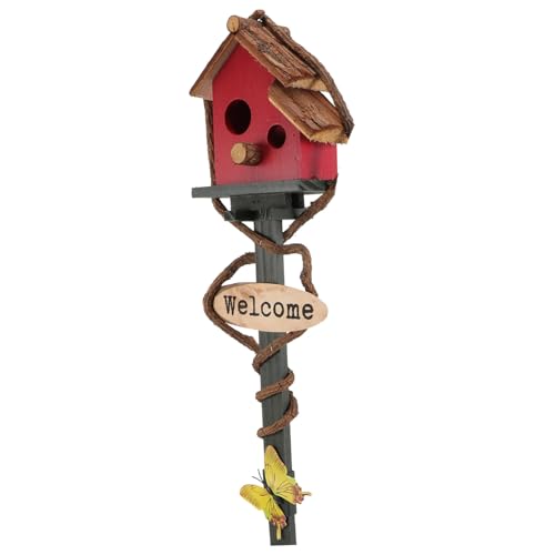 Alasum Garten Vogelhaus aus Robustem Material Wetterfester Gartenstecker mit Dekorativem Vogelhaus als Gartendeko für Außenbereiche Wie Blumenbeete und Terrassen Zieht Alasum Garten Vogelhaus aus Robustem Material Wetterfester Gartenstecker mit Dekorativem Vogelhaus als Gartendeko für Außenbereiche Wie Blumenbeete und Terrassen Zieht von Alasum