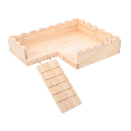 Alasum Hamster Plattform aus Holz mit Leiter Stabile Kletterleiter für Käfig Natürliche Meerschweinchen Spielzeugplattform Installieren für Kleine Haustiere Trainieren Alasum Hamster Plattform aus Holz mit Leiter Stabile Kletterleiter für Käfig Natürliche Meerschweinchen Spielzeugplattform Installieren für Kleine Haustiere Trainieren von Alasum