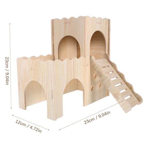 Alasum Hamster Versteck aus Robustem Holz Doppelschichtiges Meerschweinchen Haus mit Leiter Dekoratives Nagetier Versteck für Zwerghamster Mäuse und Kleine Haustiere Sicherer Rückzugsort Alasum Hamster Versteck aus Robustem Holz Doppelschichtiges Meerschweinchen Haus mit Leiter Dekoratives Nagetier Versteck für Zwerghamster Mäuse und Kleine Haustiere Sicherer Rückzugsort von Alasum