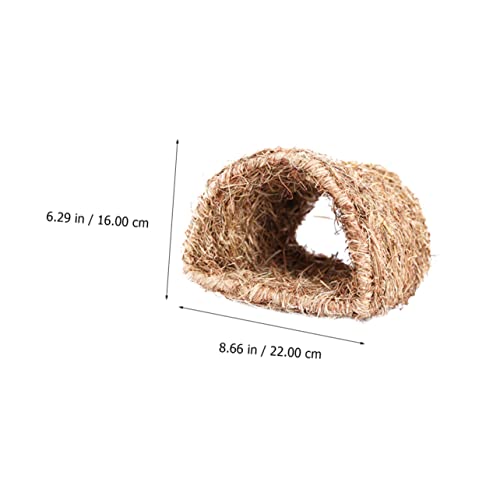 Alasum Handgefertigtes Natürliches Kaninchenhaus aus Holz Gemütlicher Tunnel und Nest für Kleine Haustiere Wie Hamster und Ratten Beschäftigungsspielzeug für Drinnen von Alasum
