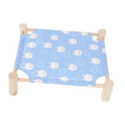 Alasum Hasen Katzenbett mit Holzbeinen Atmungsaktive Hängematte für Katzen Abnehmbar und Gemütlich für Blaues Design für Haustiere Alasum Hasen Katzenbett mit Holzbeinen Atmungsaktive Hängematte für Katzen Abnehmbar und Gemütlich für Blaues Design für Haustiere von Alasum