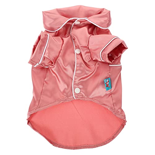 Alasum Hunde-Pyjama für Welpenrobe Kleiner Hundepullover Miniatur Weste Hundekleidung zum Valentinstag Hundebekleidung japanische hundekleidung Haustierkostüm Hundeoverall Baumwolle Rosa von Alasum