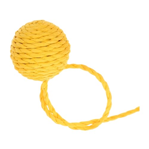 Alasum Katzenspielzeug Ball mit Glocken für Sisal Kratzbaum Austauschbare Papierseil für Indoor Katzen Interaktive und Unterhaltsame Zubehörteile Hellgelb Alasum Katzenspielzeug Ball mit Glocken für Sisal Kratzbaum Austauschbare Papierseil für Indoor Katzen Interaktive und Unterhaltsame Zubehörteile Hellgelb von Alasum