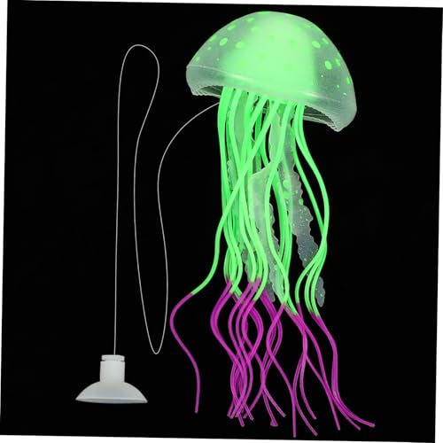 Alasum Leuchtende Dekoration Aquarium Lebensechte Grüne Quallenfigur Fischfreundlich Naturgetreues Aquarium Ornament für Süßwasser Klein Alasum Leuchtende Dekoration Aquarium Lebensechte Grüne Quallenfigur Fischfreundlich Naturgetreues Aquarium Ornament für Süßwasser Klein von Alasum
