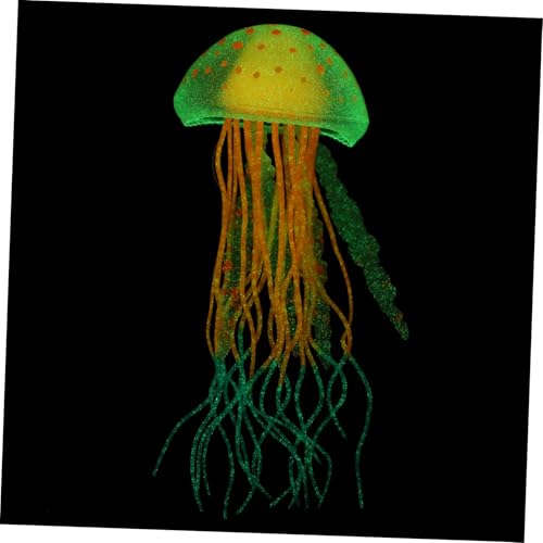 Alasum Leuchtende Natürliche Quallen-deko aus Hochwertigem Material Fluoreszierendes Aquarium Ornament Lebensechte Niedliche Aquarienverzierung für Frische Stilvolle von Alasum