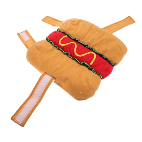 Alasum Lustiges Hot Dog Haustierkostüm für und Hunde Halloween Weihnachtskleidung Cosplay Verkleidung mit Elastischem für Kleine und Mittelgroße Hunde und von Alasum