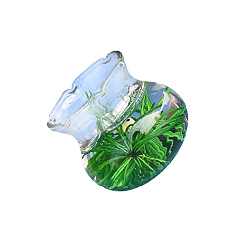 Alasum Miniatur Glasfischtank Deko Mini Aquarium Ornament Für Tischdekoration Und Mini-Haus Zubehör Alasum Miniatur Glasfischtank Deko Mini Aquarium Ornament Für Tischdekoration Und Mini-Haus Zubehör von Alasum
