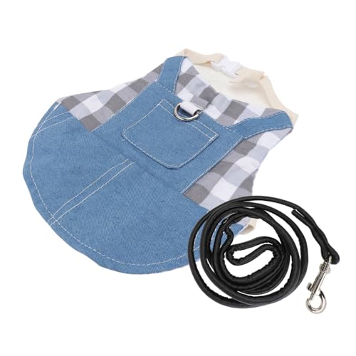 Alasum Niedliches Kaninchen Outfit mit Atmungsaktivem Traktionsseil Bequemes Haustier Kleidungsset für Kaninchen Meerschweinchen und Kleine Nager für Spaziergänge und Alltag von Alasum