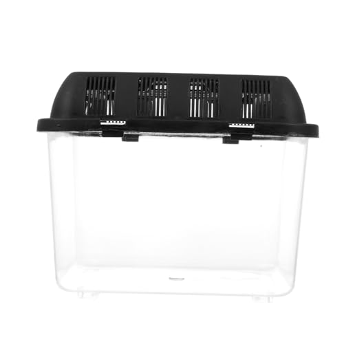 Alasum Tragbares Futterbox Gehäuse Kleiner Zuchtreptilienhalter Reptilien Terrarium Spinnen Terrarium Für Reptilien Kunststoff Schwarz von Alasum