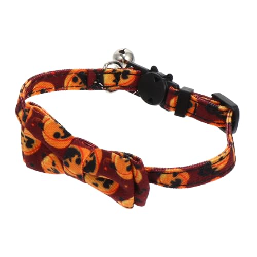 Alasum Verstellbares Halloween Hundehalsband mit Kreativem Schmetterlingsknoten und Glocke Langlebiges Haustierzubehör für Kleine und Mittlere Hunde Perfektes für von Alasum