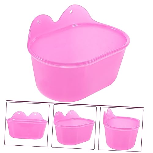 Alasum Vogelbadewanne aus Langlebigem Material mit Haken Multifunktionale Papagei Bade und Futterschale für Wellensittich Nymphensittich Kanarienvogel und Kleine Vogelarten Einfache von Alasum
