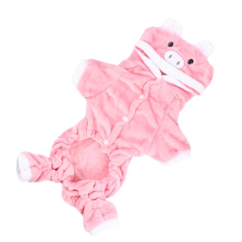 Alasum Warmer Hundemantel mit Süßem Schweine Design Fleece Leicht und Bequem Haustierbekleidung für Kleine bis Große Hunde Modisches Kostüm für Kalte Wintertage von Alasum