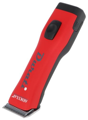Kerbl Aesculap Akkuschermaschine Durati – inkl. 1 Akku und Scherkopf (Rot/Schwarz, Bürstenloser EC-Motor, Akkukapazität 2850 mAh, Gewicht 380 g) GT434-RS von Albert Kerbl GmbH
