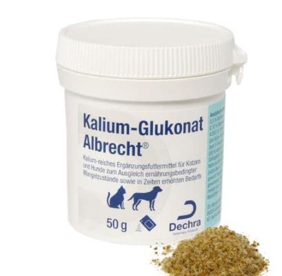 Dechra - Kalium-Glukonat Albrecht Ergänzungsfuttermittel für Katzen und Hunde 50g von Dechra