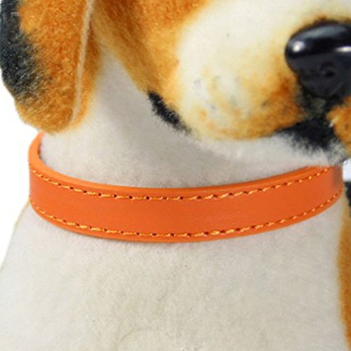 ALCYONEUS verstellbares Halsband für Hunde und Katzen, aus Kunstleder, Welpen-Haustier-Halsband von Alcyoneus
