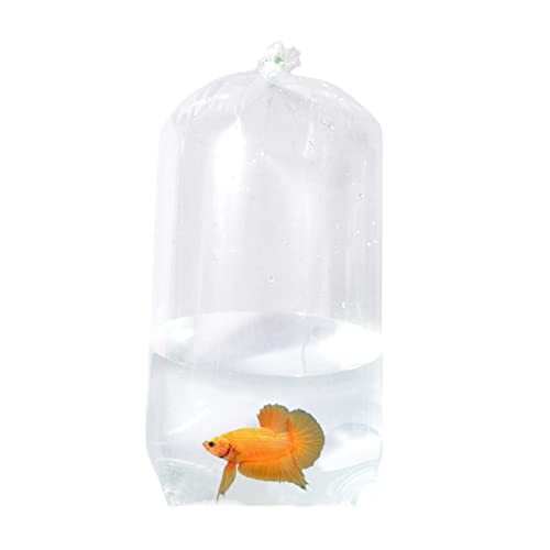AlfaEx Fischbeutel aus Kunststoff, auslaufsicher, flacher Boden, transparent, für Garnelen und Betta-Fische, 2 mm, 100 Stück von AlfaEx