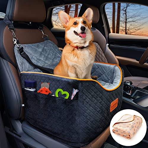 AlfaTok Memory Foam Booster Hunde Autositz mit Waschbar Abnehmbarem Bezug, Erhöhter Haustier Autositz, Anti-Rutsch Stabile Hunde Sitzerhöhung für Kleine Hunde, Aufbewahrungstasche, Hundedecken AlfaTok Memory Foam Booster Hunde Autositz mit Waschbar Abnehmbarem Bezug, Erhöhter Haustier Autositz, Anti-Rutsch Stabile Hunde Sitzerhöhung für Kleine Hunde, Aufbewahrungstasche, Hundedecken von AlfaTok