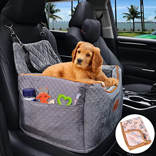 AlfaTok Memory Foam Booster Hunde Autositz mit Waschbar Abnehmbarem Bezug, Erhöhter Haustier Autositz, Anti-Rutsch Stabile Hunde Sitzerhöhung für Kleine Hunde, Aufbewahrungstasche, Hundedecken AlfaTok Memory Foam Booster Hunde Autositz mit Waschbar Abnehmbarem Bezug, Erhöhter Haustier Autositz, Anti-Rutsch Stabile Hunde Sitzerhöhung für Kleine Hunde, Aufbewahrungstasche, Hundedecken von AlfaTok