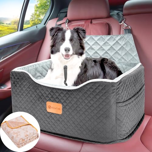 AlfaTok Memory Foam Booster Hundeautositz für mittelgroße Hunde, erhöhter Haustier-Autositz unter 20,4 kg, abnehmbar, waschbar, Rutschfester Hundesitz nur für Auto-Rücksitz, Reise-Hunde-Autobett, AlfaTok Memory Foam Booster Hundeautositz für mittelgroße Hunde, erhöhter Haustier-Autositz unter 20,4 kg, abnehmbar, waschbar, Rutschfester Hundesitz nur für Auto-Rücksitz, Reise-Hunde-Autobett, von AlfaTok