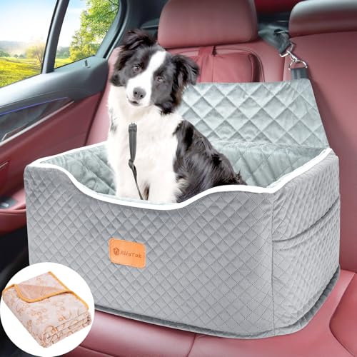 AlfaTok Sitzerhöhung aus Memory-Schaum für mittelgroße Hunde unter 20,4 kg, erhöhter Haustiersitz mit abnehmbarem, waschbarem Bezug, rutschfest für Autoreisen AlfaTok Sitzerhöhung aus Memory-Schaum für mittelgroße Hunde unter 20,4 kg, erhöhter Haustiersitz mit abnehmbarem, waschbarem Bezug, rutschfest für Autoreisen von AlfaTok