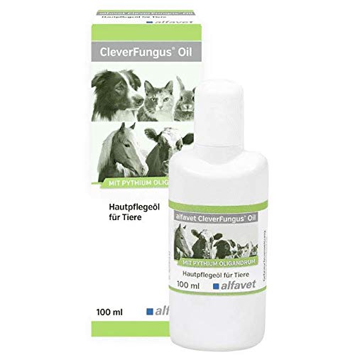 Alfavet CleverFungus Hautpflegeöl für Tiere mit sensibler Haut, Ekzemen, Pilzinfektionen, mit Pythium oligandrum, 100ml von Alfavet
