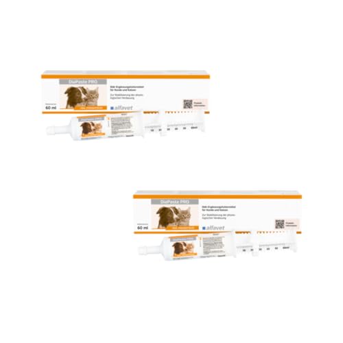 Alfavet DiaPaste Pro mit Injektor | Doppelpack | 2 x 60 ml | Diät-Ergänzungsfuttermittel für Hunde und Katzen | Prä-/Probiotikum zur Stabilisierung der physiologischen Verdauung von Alfavet