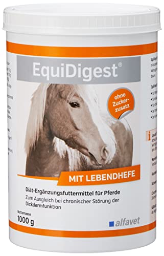 Alfavet EquiDigest zum Ausgleich bei chronischer Störung der Dickdarmfunktion, Diät-Ergänzungsfuttermittel für Pferde, 1000g von Alfavet