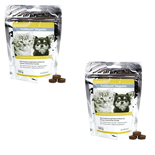 Alfavet FeliGum Hepato für Katzen und Hunde - Doppelpack - 2 x 120g von Alfavet