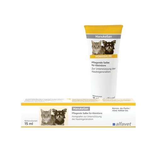 Alfavet ManukaSan für Hund, Katze und Kleintiere, natürliche pflegende Honigsalbe, 15ml von Alfavet