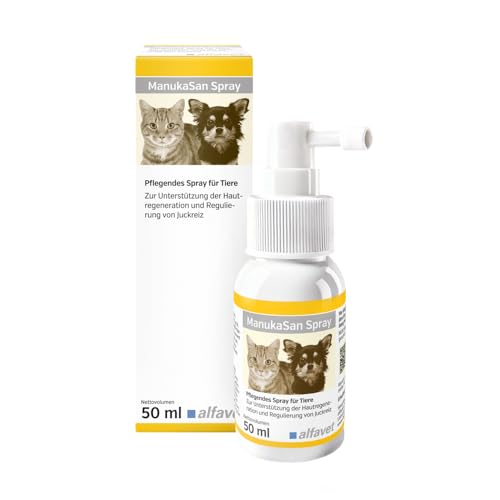 Alfavet ManukaSan für Pferd, Hund, Katze und Kleintiere, natürliches pflegendes Honigspray, 50 ml von Alfavet