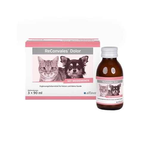 Alfavet ReConvales Dolor, Tonicum 3 x 90ml, unterstützt die Mobilität und den Bewegungsapparat von Katzen und kleinen Hunden, Ergänzungsfuttermittel von Alfavet
