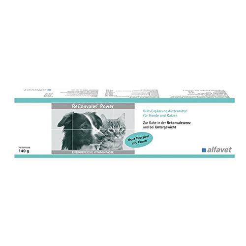 ReConvales®Power 140 g Diät-Ergänzungsfuttermittel für Hunde und Katzen Zur ernährungsphysiologischen Wiederherstellung und in der Rekonvaleszenz von Alfavet