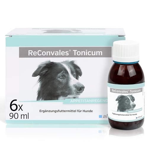 alfavet ReConvales Tonicum Hund, appetitanregendes Diät-Ergänzungsfuttermittel zur Rekonvaleszenz und bei Untergewicht, 6 x 90 ml Flasche von Alfavet