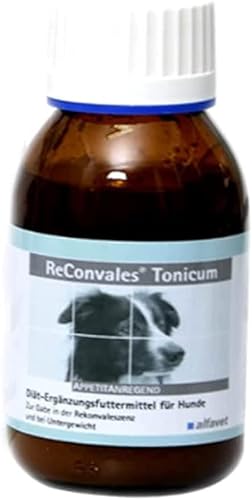 Alfavet ReConvales Tonicum Hund | 90 ml | Ergänzungsfuttermittel für Hunde | Zur Anregung der Nahrungsaufnahme | Zur Förderung von Vitalität und Wohlbefinden | Hohe Akzeptanz von Alfavet