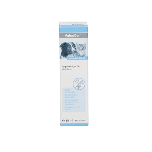 Alfavet VulnoCyn Augenreiniger für Kleintiere | 50 ml | Zur äußeren Anwendung | Reinigung und Beruhigung der sensiblen Augenpartie von Kleintieren Alfavet VulnoCyn Augenreiniger für Kleintiere | 50 ml | Zur äußeren Anwendung | Reinigung und Beruhigung der sensiblen Augenpartie von Kleintieren von Alfavet