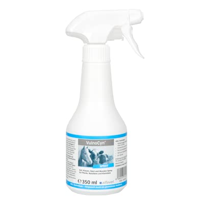 Alfavet VulnoCyn Spray, Wundspray für Kleintiere, Pferde und Nutztiere, gegen Bakterien, Viren und Pilze, Pumpspray 350 ml von Alfavet