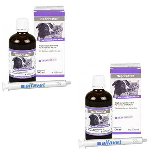 alfavet Nephrostat bei Harnproblemen für Hunde und Katzen - Doppelpack - 2 x 100ml von Alfavet