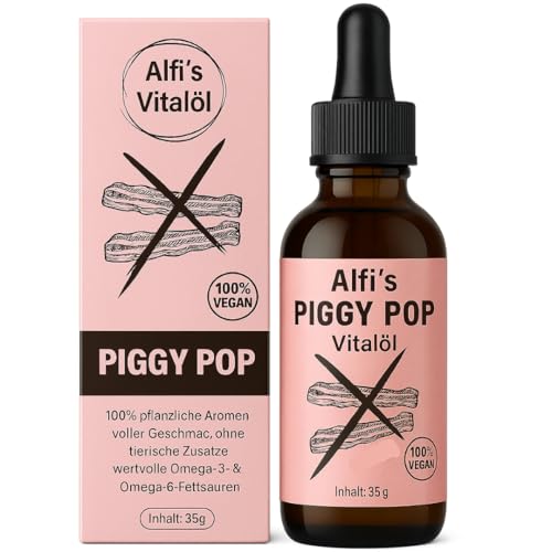 Lachsöl Alternative – veganes Vitalöl für Hunde & Katzen – mit Speck Geschmack – Omega 3 & 6 aus Leinöl, Nachtkerzenöl & Olivenöl – Antioxidantien – 140 Portionen Alfi´s Gouremt Kitchen von Alfi´s Gourmet Kitchen