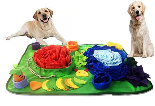Alibuy Schnüffelmatte für Hunde, große Haustier-Futtermatten, Welpen-Schnüffelunterlage, interaktives Puzzle-Spielzeug für mehrere Rassen, Training (Meeresorange, 80x50 cm) von Alibuy