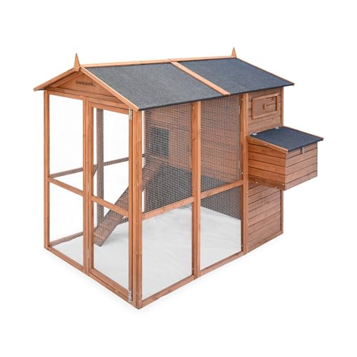 COTENTINE Holz Hühnerstall, 6 bis 8 Hühner, Hühnerkäfig mit Gehege COTENTINE Holz Hühnerstall, 6 bis 8 Hühner, Hühnerkäfig mit Gehege von Alice's Garden
