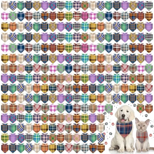 Aliceset Hundehalstücher für Hunde, verstellbar, waschbar, Dreieckstuch mit Retro-Druck, für kleine, mittelgroße und große Hunde, Katzen, Urlaubskostüm-Zubehör, 180 Stück von Aliceset