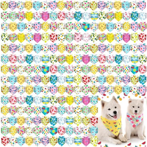 Aliceset Hundehalstücher für Hunde, verstellbar, waschbar, tropisches Dreieckstuch für kleine, mittelgroße und große Hunde, Katzen, Urlaubskostüm-Zubehör, 180 Stück von Aliceset