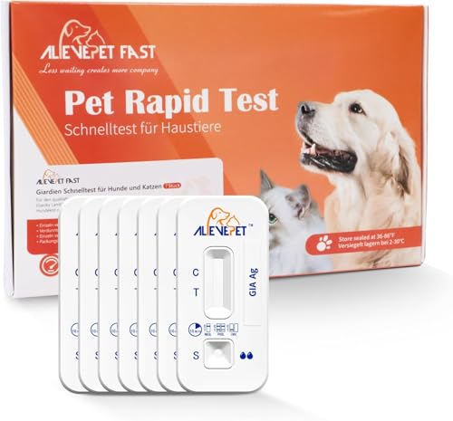 AlievePet Giardien Schnelltest Hund & Katze - Giardien-Test zuverlässig als Test bei Darmparasiten und Durchfall - Für Hunde & Katzen bei Giardia 7 Tests AlievePet Giardien Schnelltest Hund & Katze - Giardien-Test zuverlässig als Test bei Darmparasiten und Durchfall - Für Hunde & Katzen bei Giardia 7 Tests von AlievePet