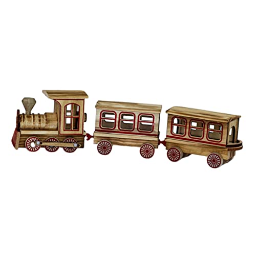 Alipis Weihnachtszug-Set Modell-Ornament 1 Set Holzzug Für Heimdekoration Weihnachtsornament von Alipis