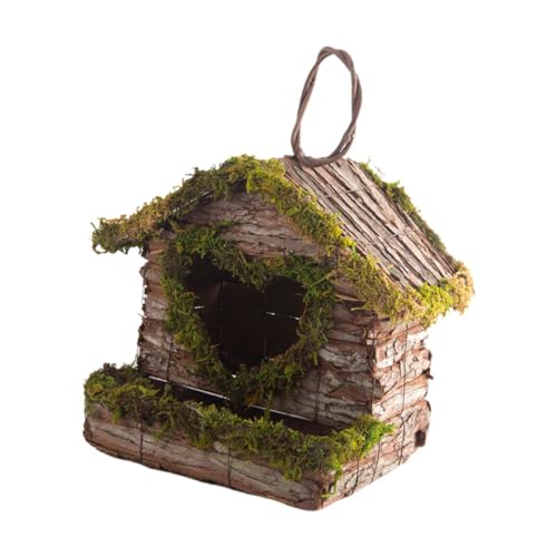 Alipis 1 Stück Handgefertigtes Vogelhaus aus Rinde und Moos für Balkon Dekoration Kreatives Blumenarrangement und Vogelnest für Wellensittiche und Nymphensittiche Alipis 1 Stück Handgefertigtes Vogelhaus aus Rinde und Moos für Balkon Dekoration Kreatives Blumenarrangement und Vogelnest für Wellensittiche und Nymphensittiche von Alipis