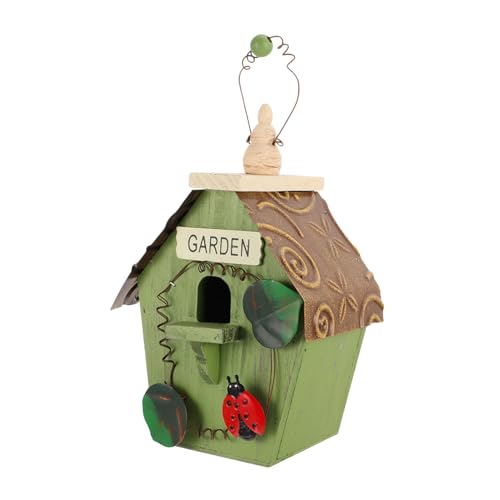 Alipis 1 Stück Pastorale Dekoration Vogelnest Garten Vogelhaus dekorativ Outdoor- montiert außenvoliere vogelhäuser für draußen Vogelnest aus Holz Balkon hängendes vogelhaus hölzern von Alipis