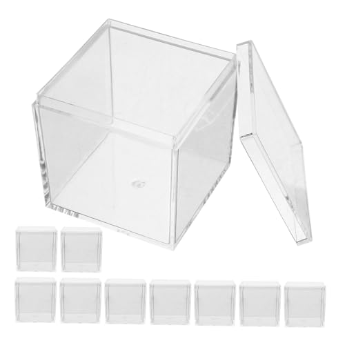 Alipis 10 Stück Transparente Aufbewahrungsboxen mit Deckel Quadratische Kunststoffbehälter für Mineralien Pflanzen und Tiersammlungen Vielseitige Vitrinenbox für Sichere Lagerung und von Alipis