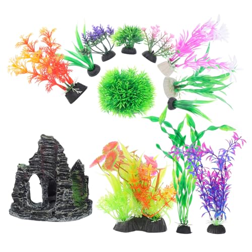 Alipis 13stücke Aquarium-dekorationsset Mit Plastikpflanzen Und Kunstharzsteinen Lebensechte Unterwasserblumen Und Glatte Dekore Für Kleine Aquarien Und Schalen Dekorativer Unterschlupf Alipis 13stücke Aquarium-dekorationsset Mit Plastikpflanzen Und Kunstharzsteinen Lebensechte Unterwasserblumen Und Glatte Dekore Für Kleine Aquarien Und Schalen Dekorativer Unterschlupf von Alipis