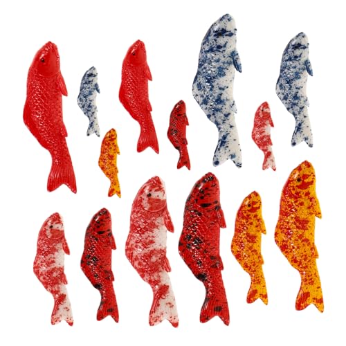 Alipis 15stücke Miniatur-fischfiguren Für Aquarien Aus Langlebigem Harz Naturgetreue Fisch-Dekoration Für Garten Tischdeko DIY Mikro-landschaften Und Kinderzimmer von Alipis