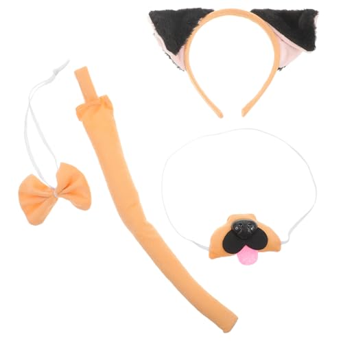 Alipis 1Satz Kostümset Tierohren Stirnband Für Niedliches Cosplay Zubehör Mit Fliege Und Nase Halloween Karneval Und Partys von Alipis